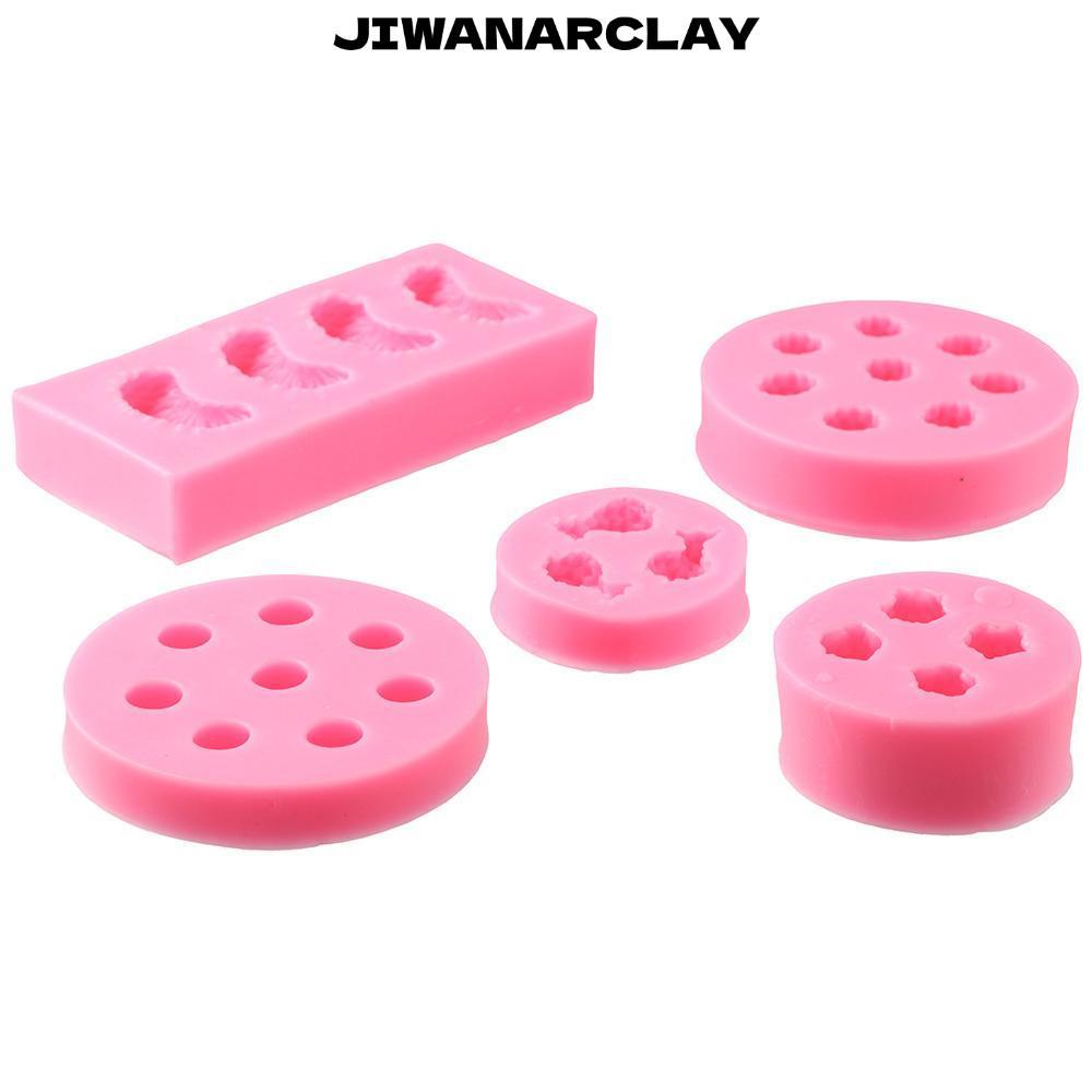 JIWANARCLAY 5 Khuôn Hình Trái Cây, Khuôn Silicon Mâm Mâm Mâm Mâm Mâm xôi Cam, Bánh Cupcake Trang Trí