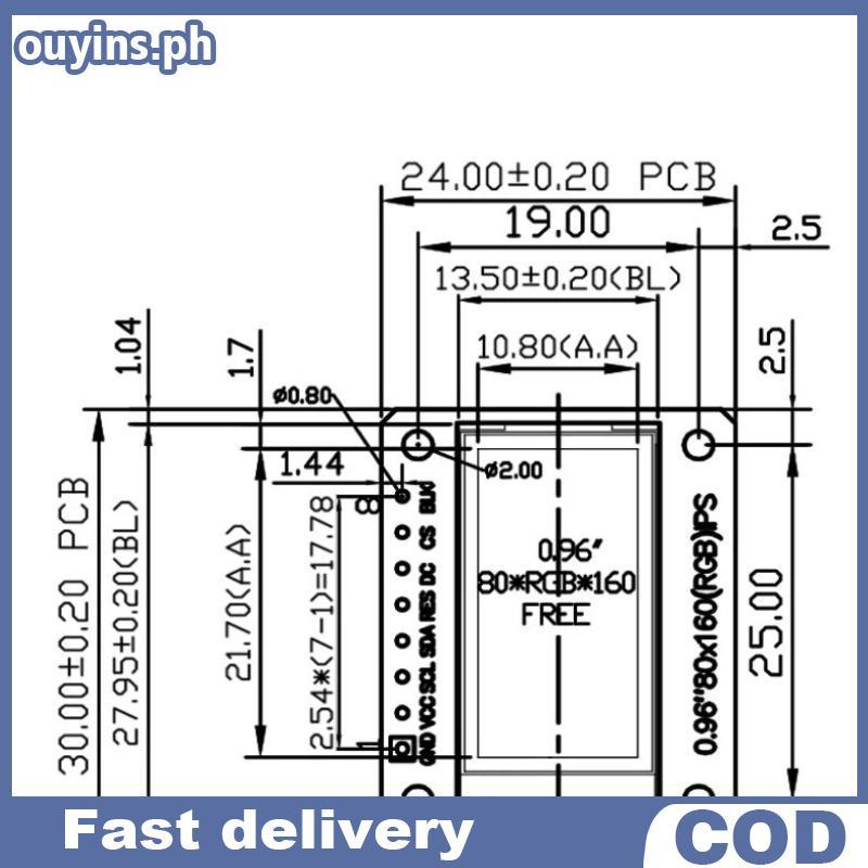 OUSY 160x80 0.96 Inch IPS TFT LCD Module với giao diện SPI Lý tưởng cho các dự án PH