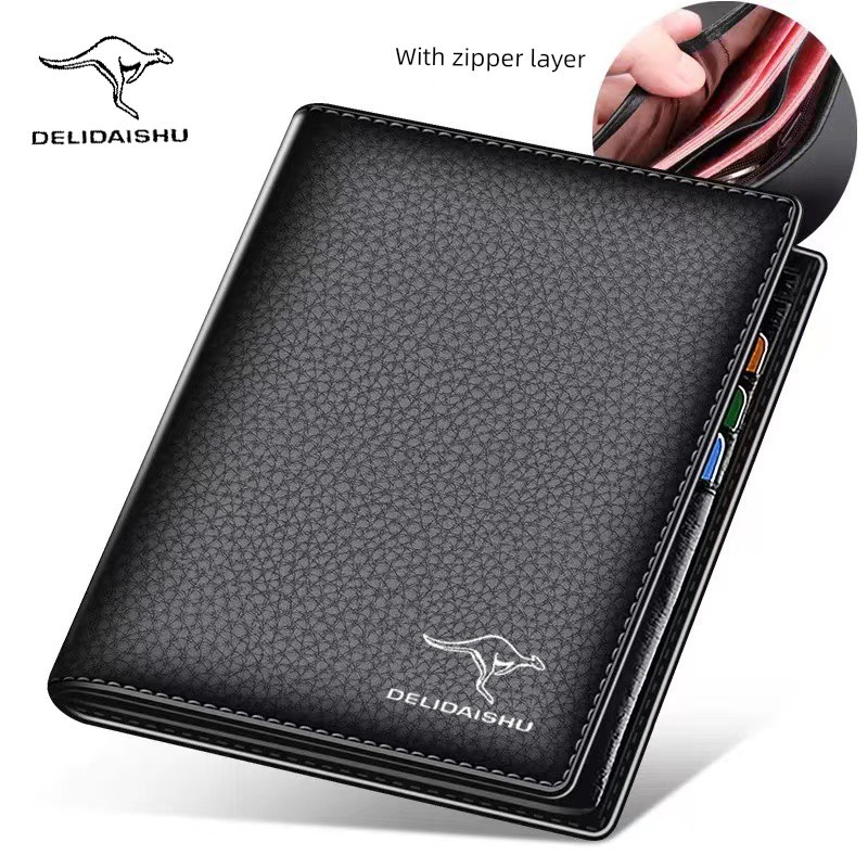 ví tiền nam ví tiền nam học sinh Ví dọc nam siêu mỏng Deli Kangaroo
