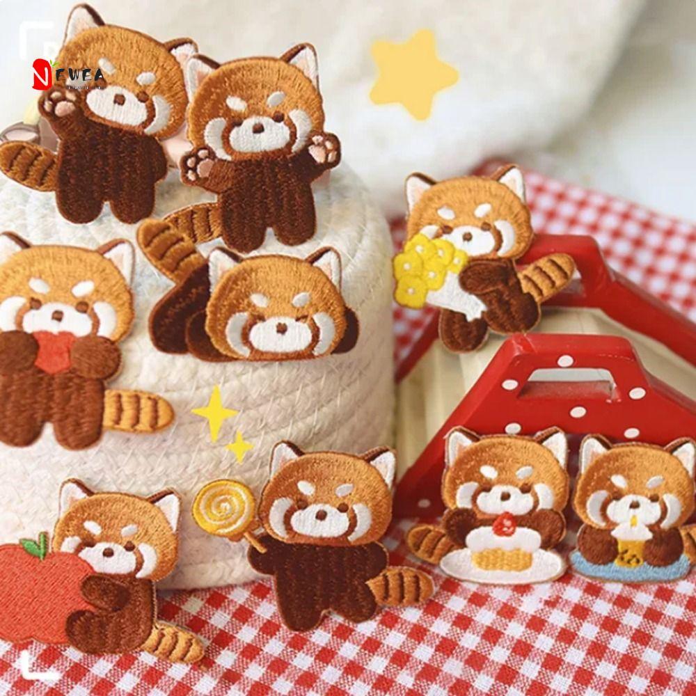 NEWEARTH LIMIT Red Panda Patches, Cartoon Lesser Panda Clothing Appliques, Trang phục Tự dính DIY Dễ
