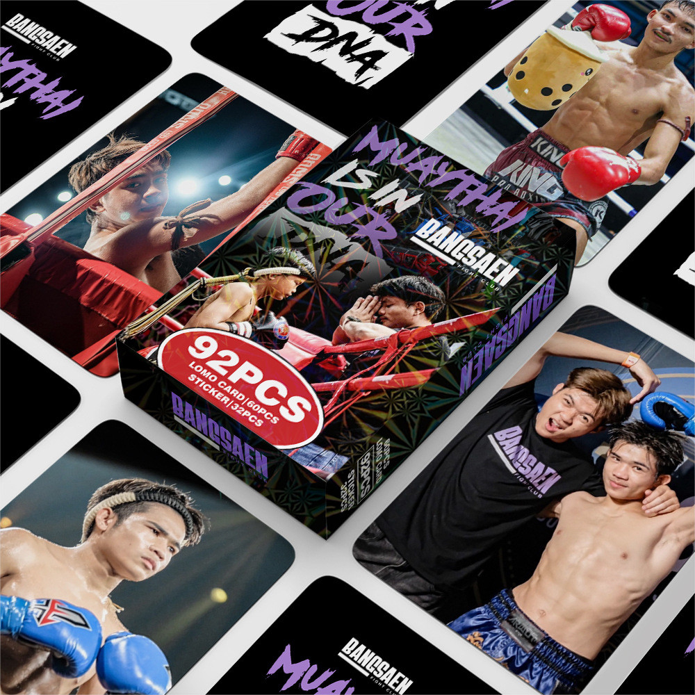 92 Photocards Bangsaen Fight Club Thái Boxing Hàng hóa Photocard Hai mặt Thẻ LOMO