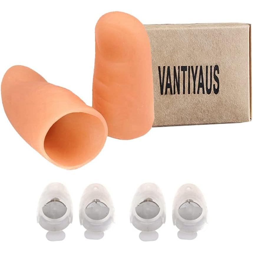 Đèn ngón tay VANTIYAUS (2 gói / 4 chiếc) Đèn ngón tay cái, Magic Lamp up Finger Magic Trick, Fake Fi