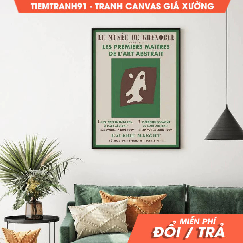 Tranh treo tường, Gallery Maeght Exhibition Poster, Abstract Painting, Wall Art, Home Gallery, Multi