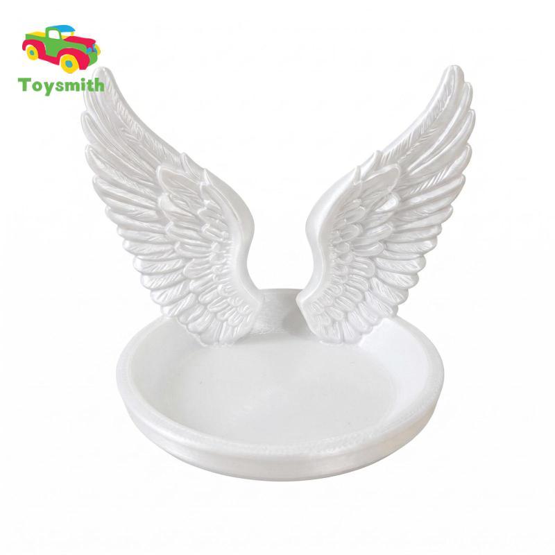 Angel Plume Khay Trang Sức Bóng Thiên Thần Plume Trang Sức Món Ăn Mịn Khuôn Có Cánh Giá Đỡ