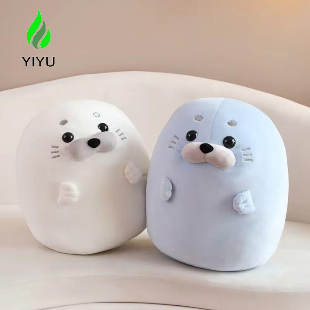 YIYU Anime Seal Plush Doll, Mochi PP Cotton Plush Seal Sleep Gối, Thoải Mái Ngủ Búp Bê Mềm Lông Tơ M