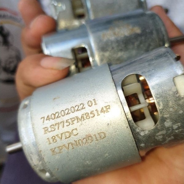 Động cơ 775, 12v ~ 18v hàng Ryobi chưa sử dụng than còn zin, motor 775 - 260429