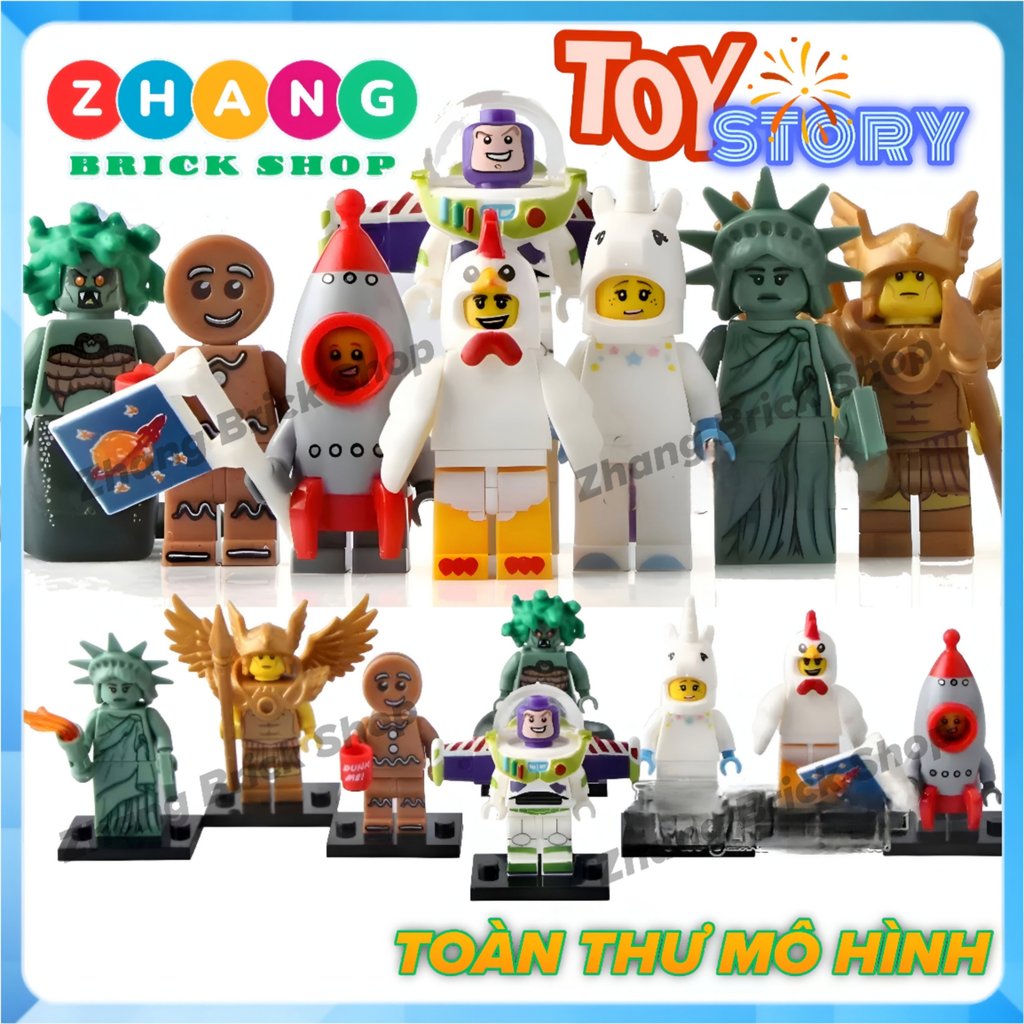 Mô hình nhân vật Toys Story Medusa Buzz Lightyear Rocket Gingerbread Boy Statue of Liberty POGO PG80
