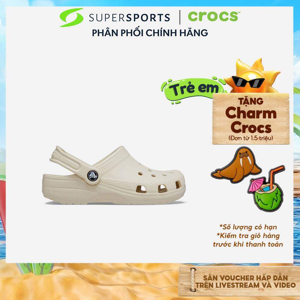 Giày Clog Trẻ Em Crocs Classic - Be - 206991-2Y2 ADS02 LS100