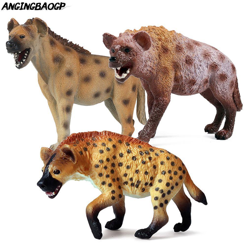 ANGINGBAOGP Spotted Hyena Mô hình Khoa học & Đồ chơi giáo dục Trẻ em Nhận thức Mô phỏng Động vật hoa