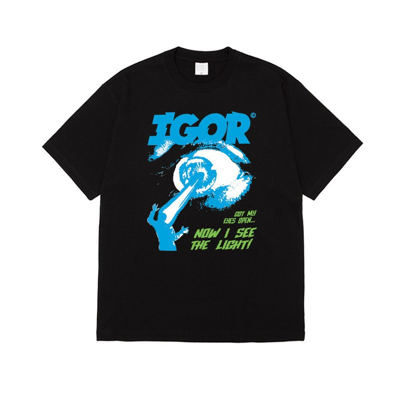 26 Phong Cách Mới Golf Wang Igor Bây Giờ Tôi Thấy Ánh Sáng Mỹ Hip Hop Hợp Thời Trang Rời Áo Thun Nam