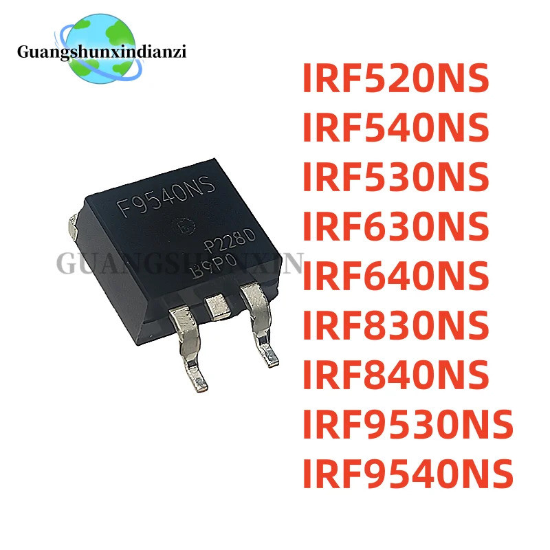 5 CÁI IRF520NS IRF530NS IRF540NS IRF630NS IRF640NS IRF830NS IRF840NS IRF9530NS IRF9540NS TO-263 Bóng