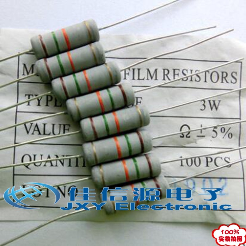 Điện Trở Phim Carbon 3W 5% Chính Xác 43 Euro 43 Omega Một Loại Giá Trị Điện Trở 100 Miếng 13 Yuan