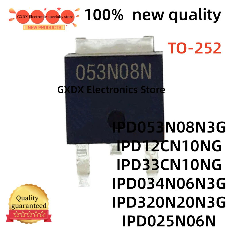 5 Chiếc IPD053N08N3G 053N08N 33CN10N 12CN10N IPD12CN10NG IPD025N06N 025N06N IPD320N20N3G 320N20N IPD