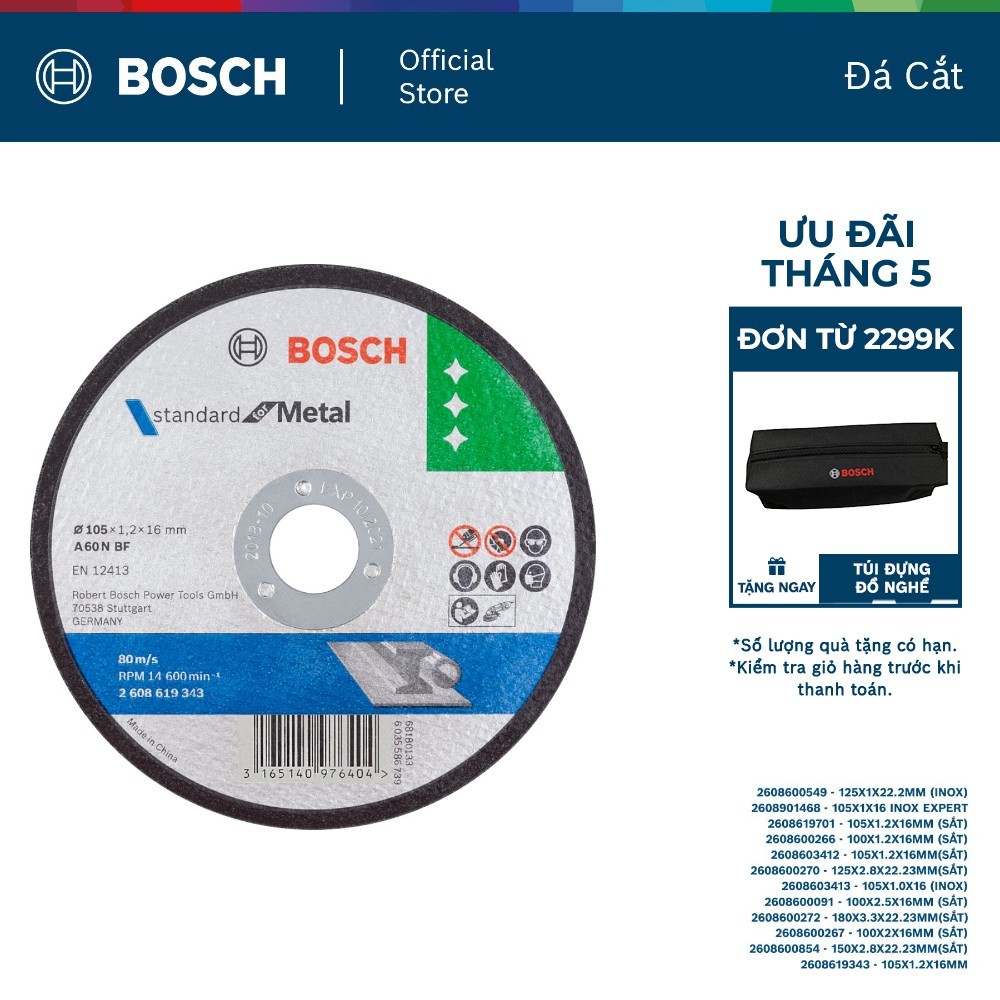 Đá cắt Bosch chất lượng chuẩn Đức