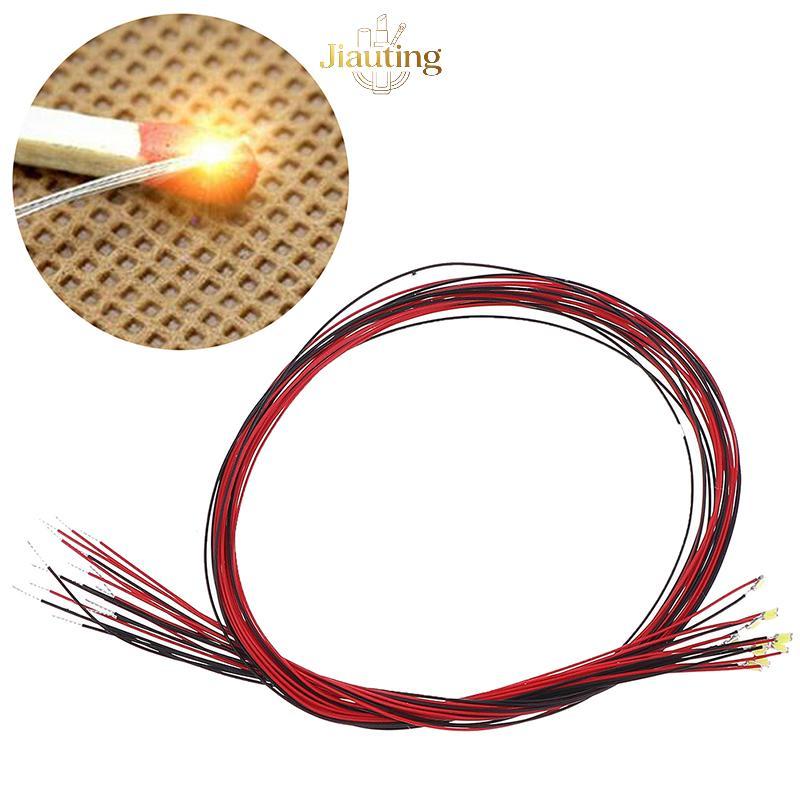 Jiating 10 Cái 20cm t0603wm hàn micro litz có dây dẫn màu trắng ấm smd led 0603 Jiating