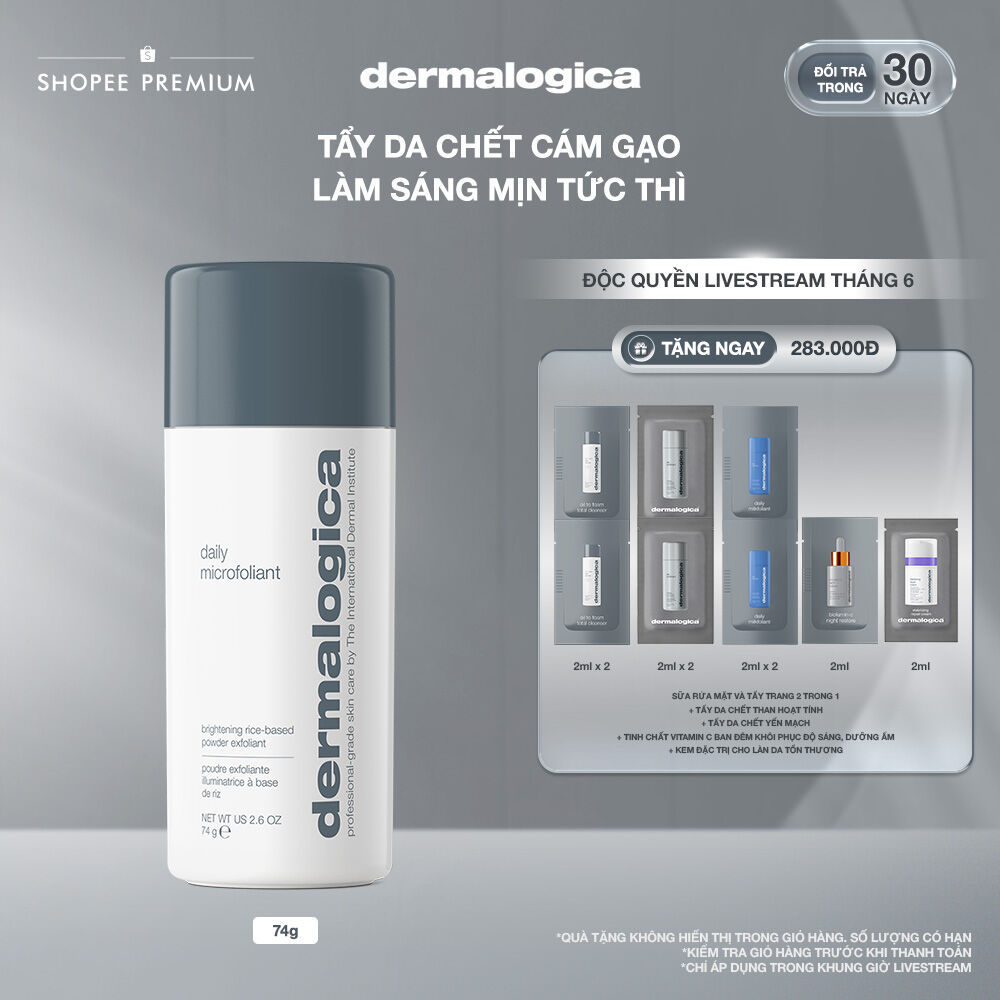 [KOL Livestream] Tẩy da chết cám gạo Dermalogica Daily Microfoliant 74g