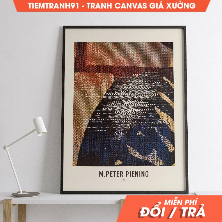 Tranh treo tường, Museum Abstract Geometric Graphic Poster, Abstract Art, Mid Century Wall Art, tặng