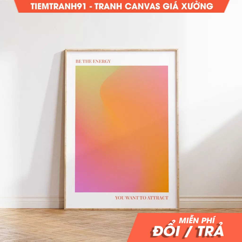 Tranh treo tường, Aura Poster, Spiritual Wall Art, Gradient, Angel Numbers, Affirmation Wall Art. (1