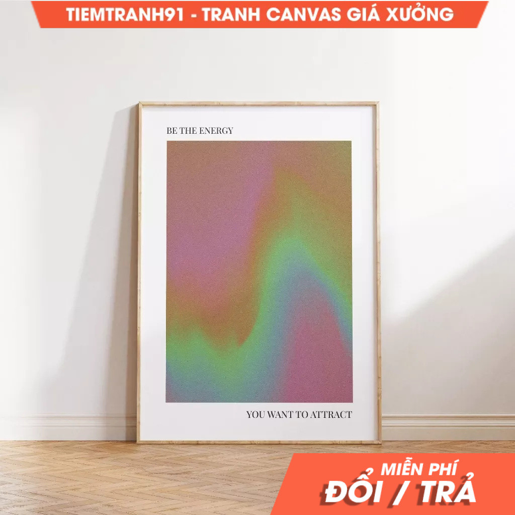 Tranh treo tường, Aura Poster, Spiritual Wall Art, Gradient, Angel Numbers, Affirmation Wall Art. (1