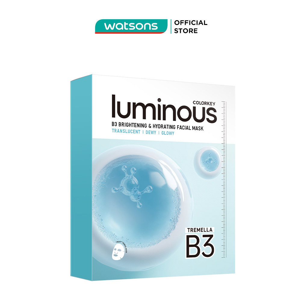 Mặt Nạ Cấp Ẩm Và Sáng Da B3 Colorkey Luminous B3 Brightening & Hydrating Facial Mask 30ml x 10pcs