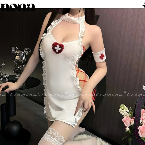 Cosplay Cô Y Tá Xinh Đẹp Đồ Lót Sexy Nữ Y Tá Nóng Bỏng Váy Ngủ Cosplay Y Tá Chữa Lành, Đồ Ngủ Cospla