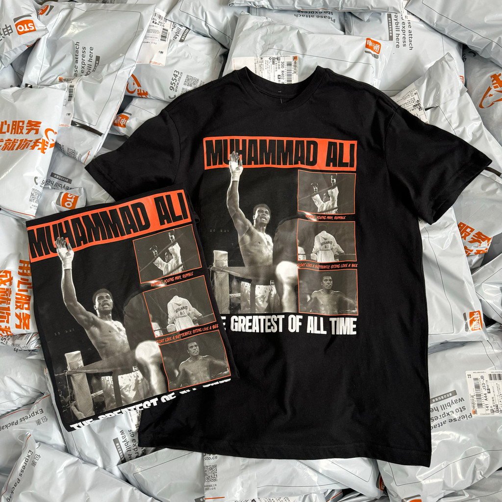 Muhammad Ali Muhammad Ali?Ali Boxer Mỹ Retro Mùa Hè Tay Ngắn Nam Nữ Phong Cách 33498