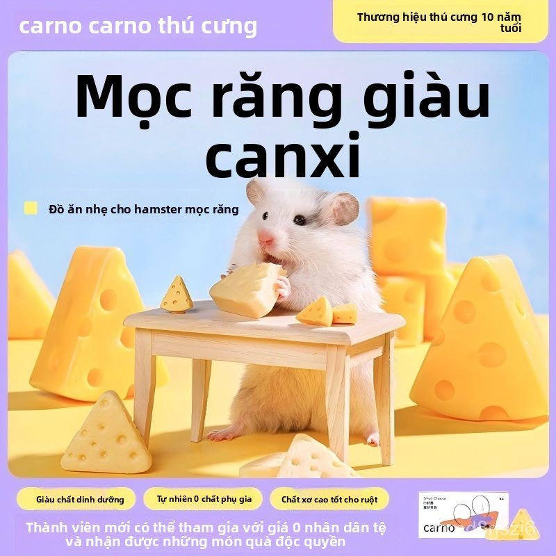 Đồ ăn vặt Kano cho chuột hamster, thức ăn chính bổ dưỡng, đồ ăn vặt nhai nhỏ bằng phô mai, sữa bột c