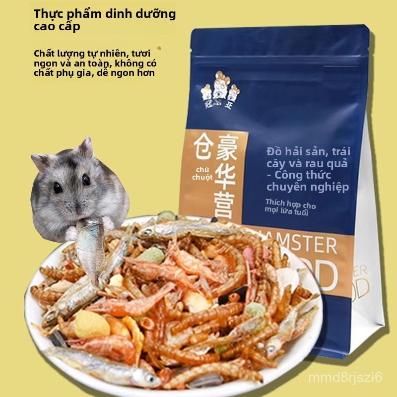 Thức ăn ngũ cốc Guanzhinya cho chuột hamster, đồ dùng cho chuột hamster vàng, thức ăn chính giúp chu