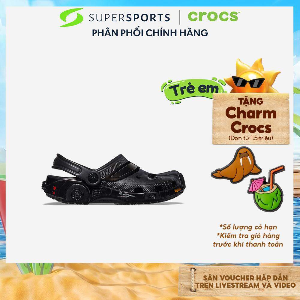 Giày Clog Trẻ Em Crocs Classic Batman Batmobile - Đen - 210502-001