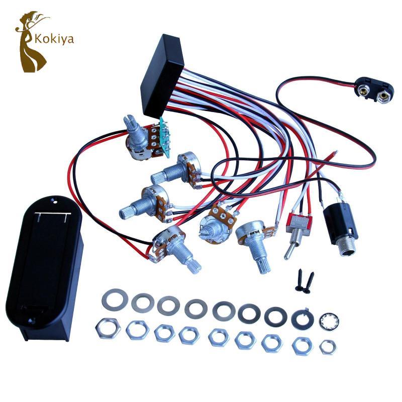 Đàn Guitar Điện Bass Preamp Mạch Kim Loại Lắp Ráp 3 Ban Nhạc EQ Equalizer Thay Thế Cho Phụ Kiện Bass