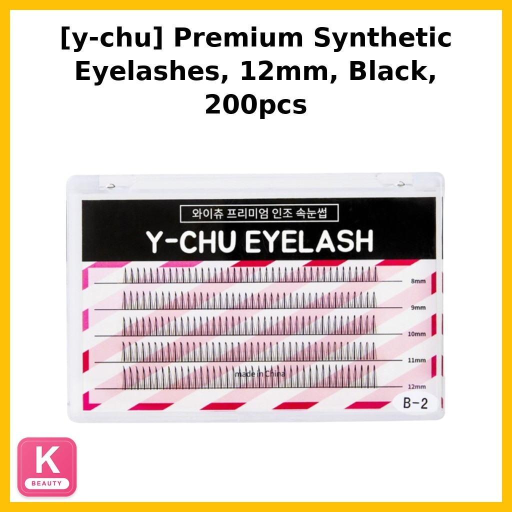 [y-chu] Lông mi tổng hợp cao cấp 12mm đen 200 chiếc – Lông mi Hàn Quốc 12mm, chính hãng kpickglobal