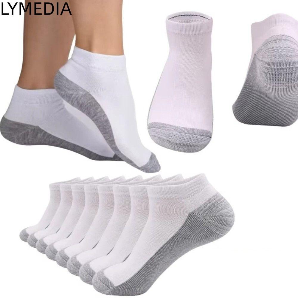 Tất chạy bộ lưới 5 đôi LYMEDIA, Đáy khăn với tất làm việc thiết kế gót chân chống rơi, tất ngắn chốn