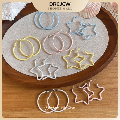 DREJEW pastel bông tai màu macaron mịn kết cấu tối giản phong cách dopamine để mặc hàng ngày đi biển kỳ nghỉ tiệc hẹn hò và quà tặng cho cô ấy