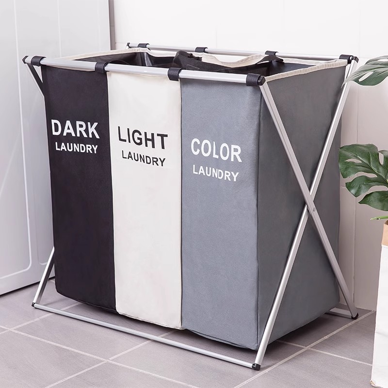 New Product~Large foldable dirty laundry basket, household laundry basket, aluminum frame laundry ba