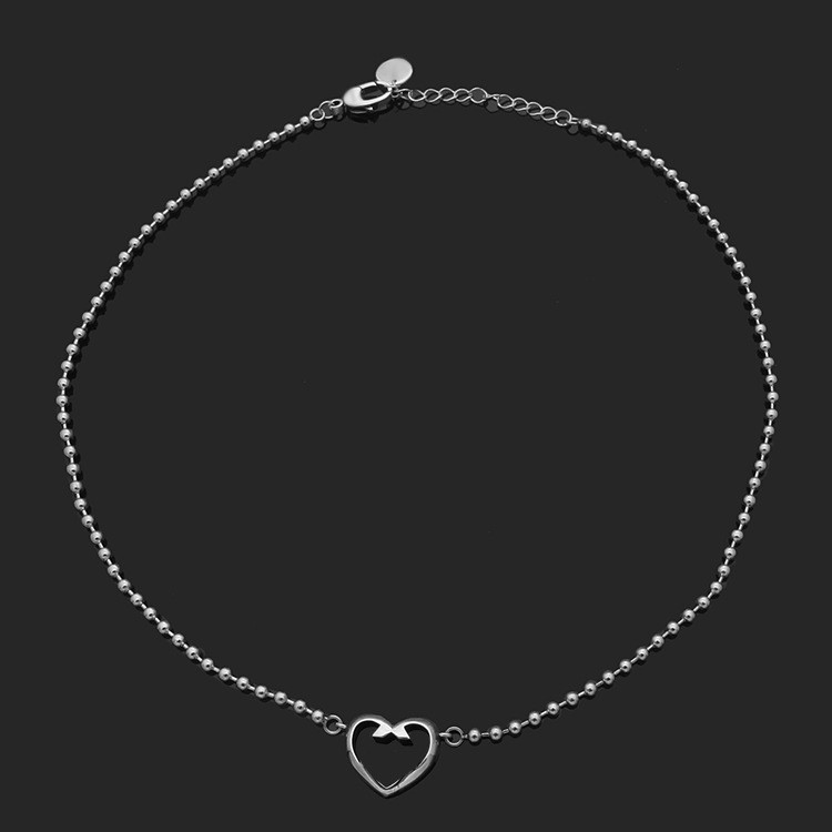CWND Gold-plated jewelry Hollow out G Letter Heart-Shaped Necklace Couple's Heart-Shaped Necklace Se