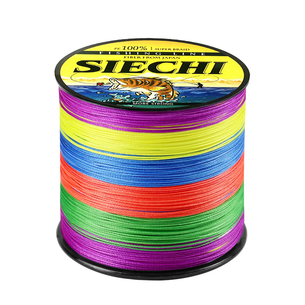 SIECHI 300M 4 Dây PE Dây Câu Bện 100% PE Dây Câu Công Cụ Nước Mặn Biển 4 Dây 100% PE Dây Bện