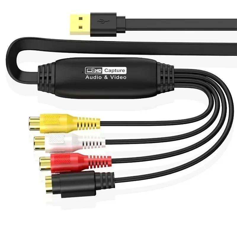 USB 2.0 Video Audio Capture Card USB Video Capture VHS Sang Digital Converter Cho TV DVD VHS Hỗ Trợ 