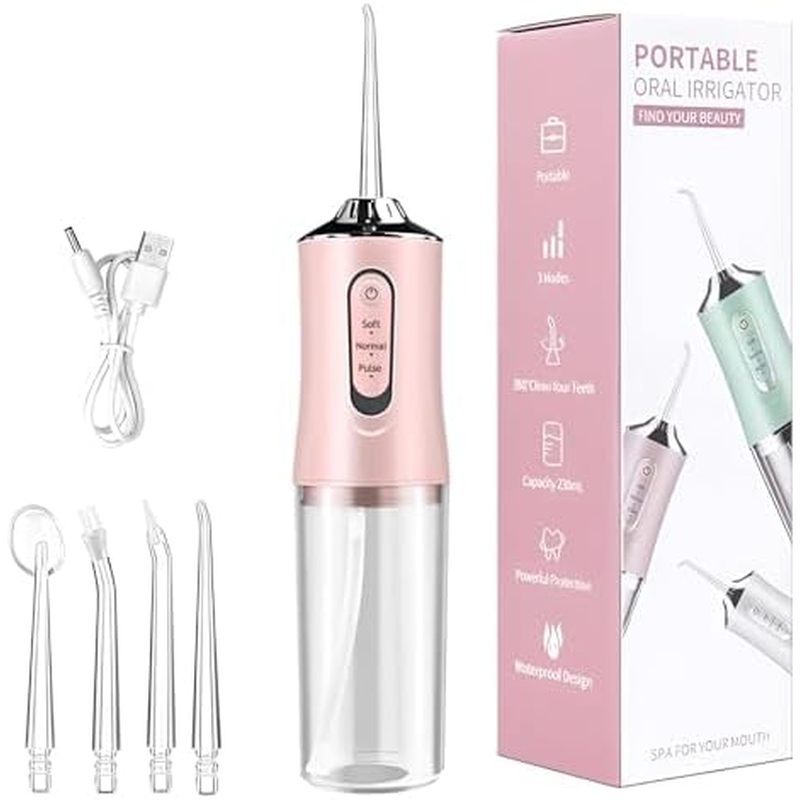 & Đầu, 3 Răng Irrigator Chống Thấm Nước, 230ML Chính Xác Miệng IPX7 4 Cột, Có Thể Tháo Rời Không Dây