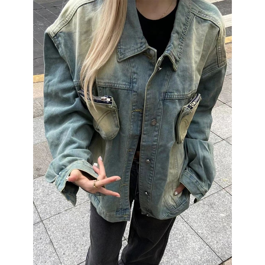 [Ảnh mạng] 5211 Retro S--3XL P48 Áo khoác Denim