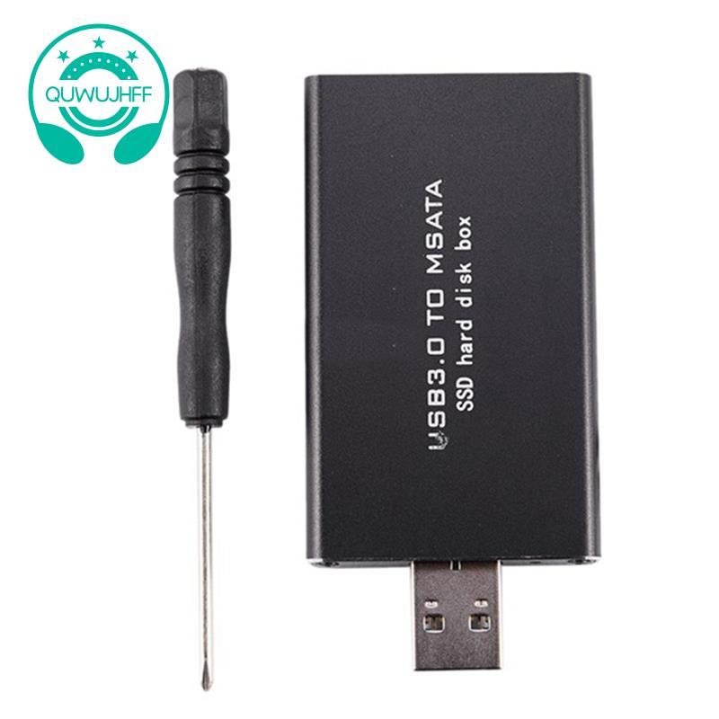MSATA sang USB 3.0 sang MSATA SSD Bộ chuyển đổi đĩa cứng M2 SSD Hộp đựng ổ cứng gắn ngoài Vỏ ổ cứng