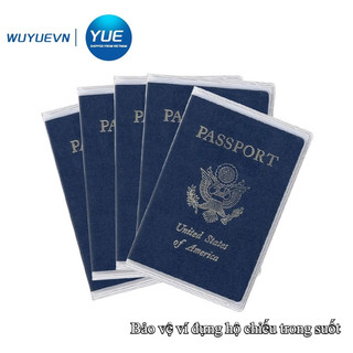Bao Hộ Chiếu PVC Trong Suốt Chống Nước Chống Trầy Xước Ví Đựng Passport Du Lịch Đa Năng