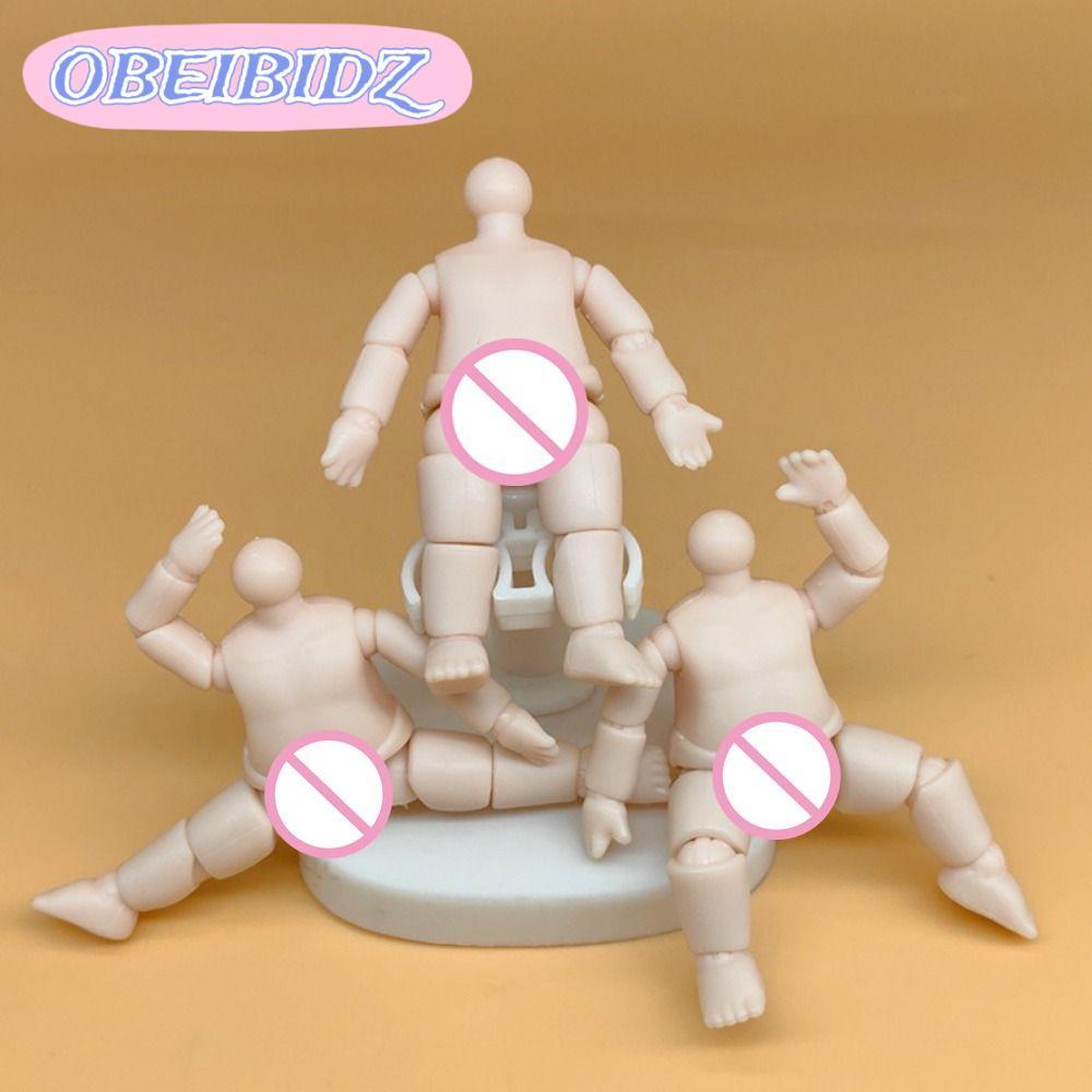 Búp bê hình OBEIBIDZ, Búp bê cơ bắp nhiều khớp Anime, Thân búp bê BJD bền PVC cao 6,3 cm cho búp bê 