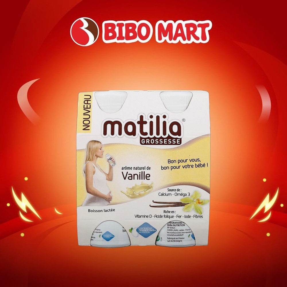 [MALL] Sữa bầu Matilia hương vani lốc 4 hộp - Bổ sung dưỡng chất cho mẹ và bé