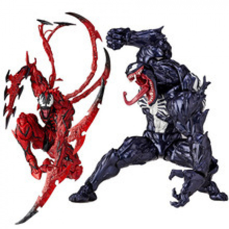 9IXZ Kaiyodo Yamaguchi-style Venom Carnage model figurine, The Amazing Spider-Man articulated model 