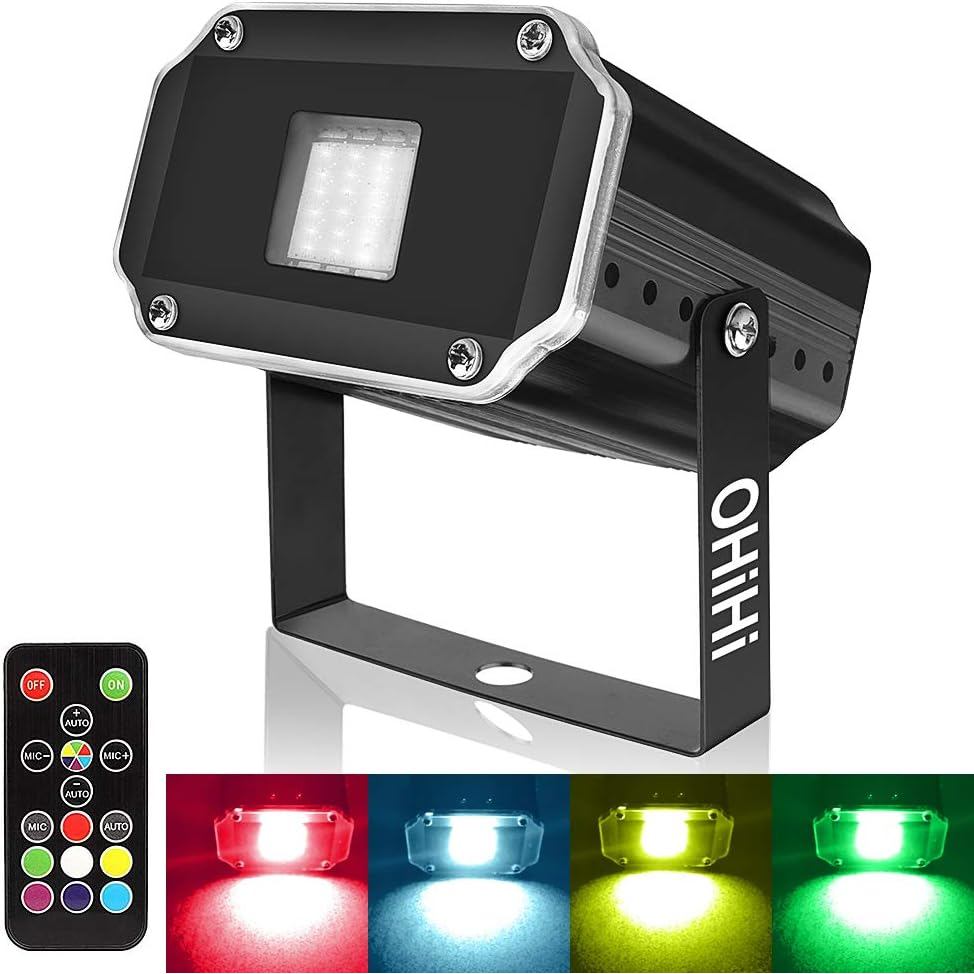 Đèn nhấp nháy Halloween, Đèn nhấp nháy Mini kích hoạt âm thanh OHiHi 20W LED siêu sáng, Đèn chiếu sá