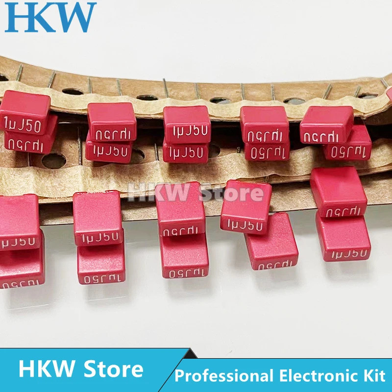 5 Chiếc Chính Hãng WIMA 1UF 50V ĐỎ MKS2 5MM Tụ Điện Âm Thanh Hi-Fi Tụ Điện 50V 105 / 1UF 1UF50V chip