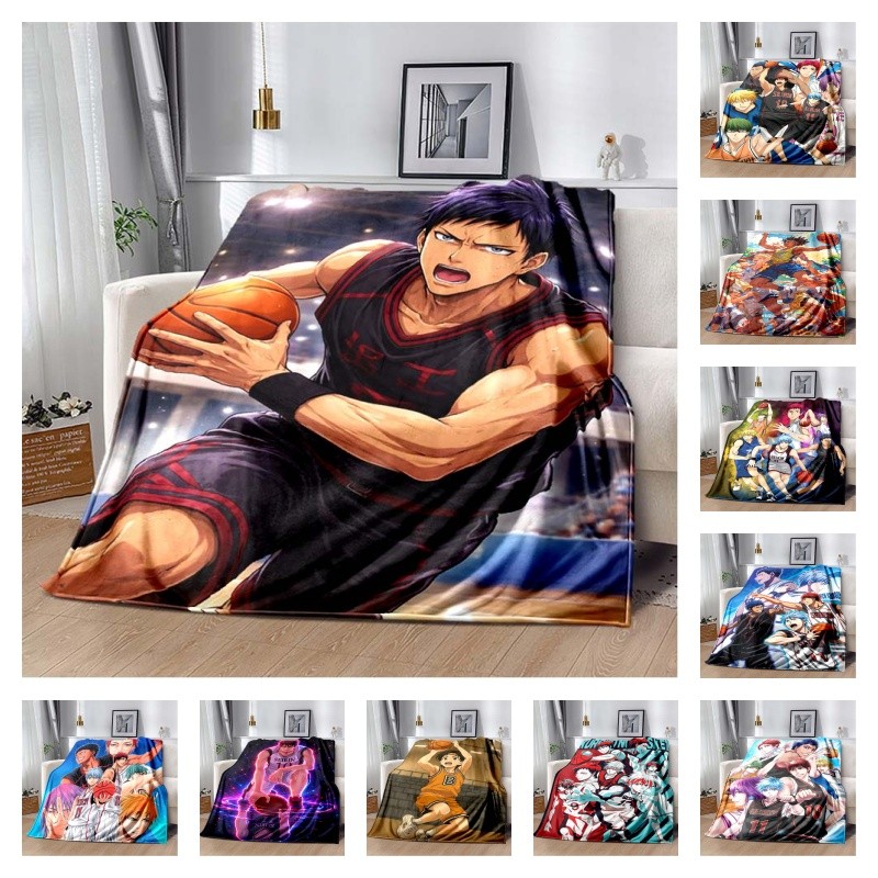 Aomine Daiki Flannel Chăn Kuroko No Basuke Anime Bóng Rổ In Mềm Ấm Ném Cho Sofa Giường Ngủ