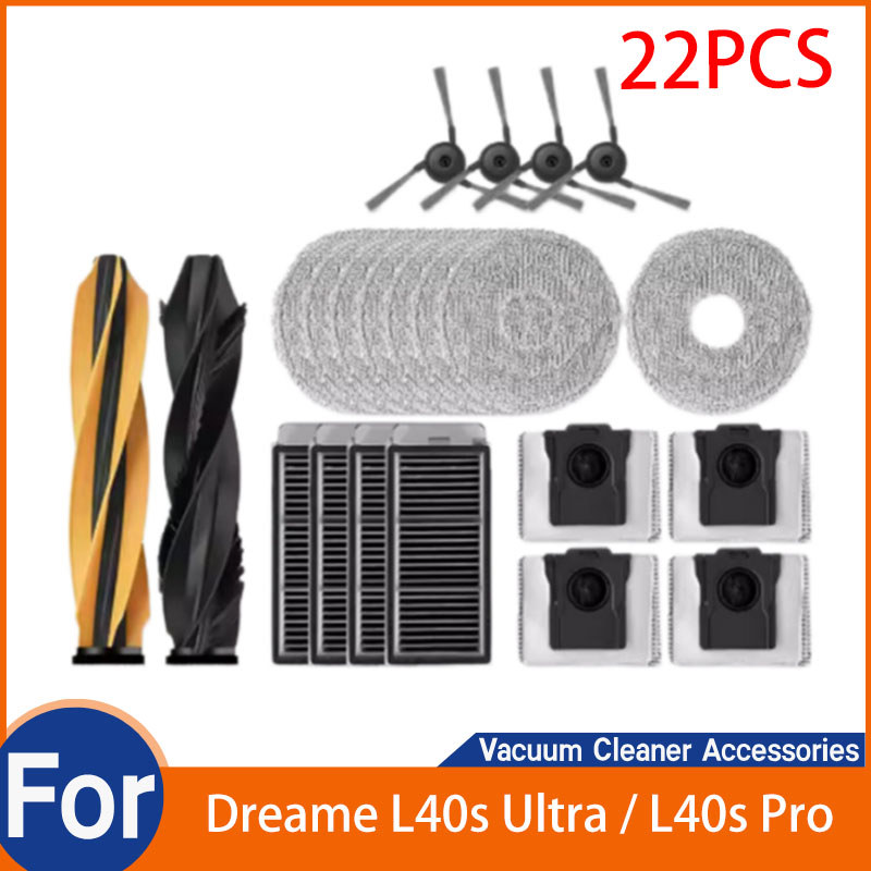 Dreame L40s Ultra / L40s Pro Ultra Phụ kiện thay thế máy hút bụi Bàn chải bên chính Bộ lọc HEPA Vải 