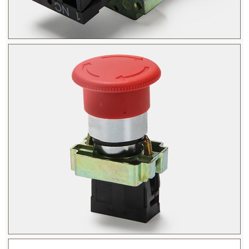 Công tắc dừng khẩn cấp Zhengtai NP2-BS542 Công tắc nút nhấn Tự khóa thường đóng đầu nấm khẩn cấp St