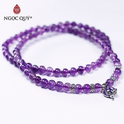 Vòng tay đá Thạch anh tự nhiên phối charm - Mẫu VC0820 - Ngọc Quý